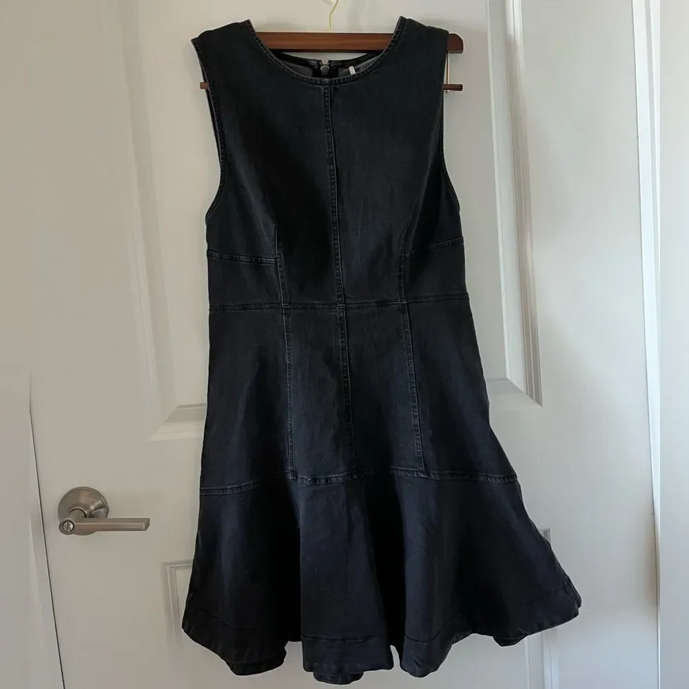 Free People Alex Denim Mini Dress Black Size 4